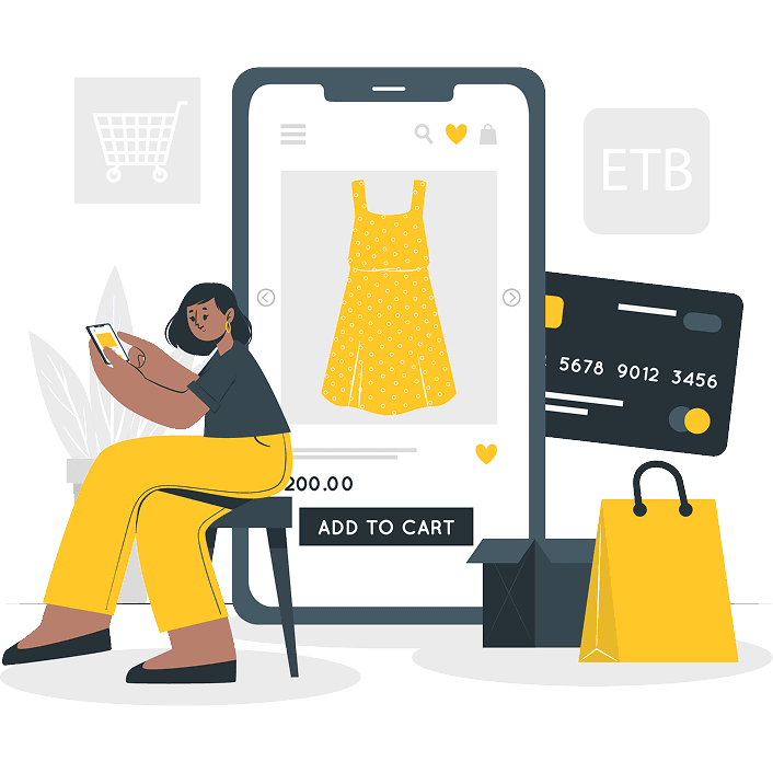 Tina Mart Shopping Illustration